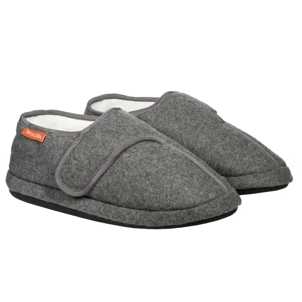 ARCHLINE ORTHOTIC ADJUSTABLE SLIPPERS PLUS - GREY MARL
