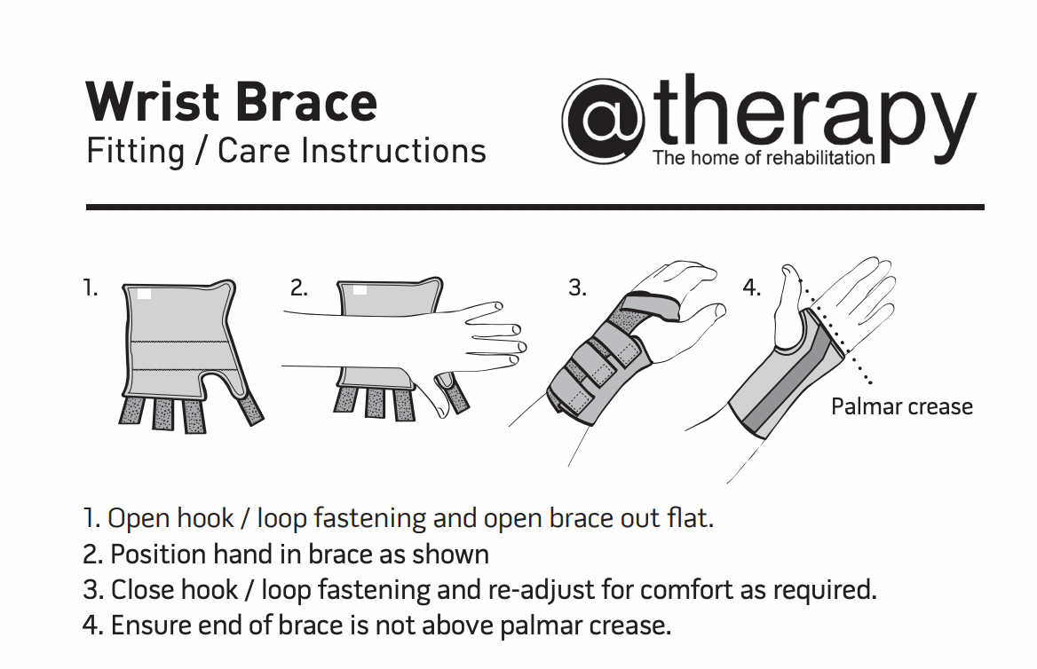 Pro-Rheuma Wrist Brace with removeable plastic palmar support