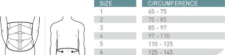 Push Med Back Brace - Blue/Grey