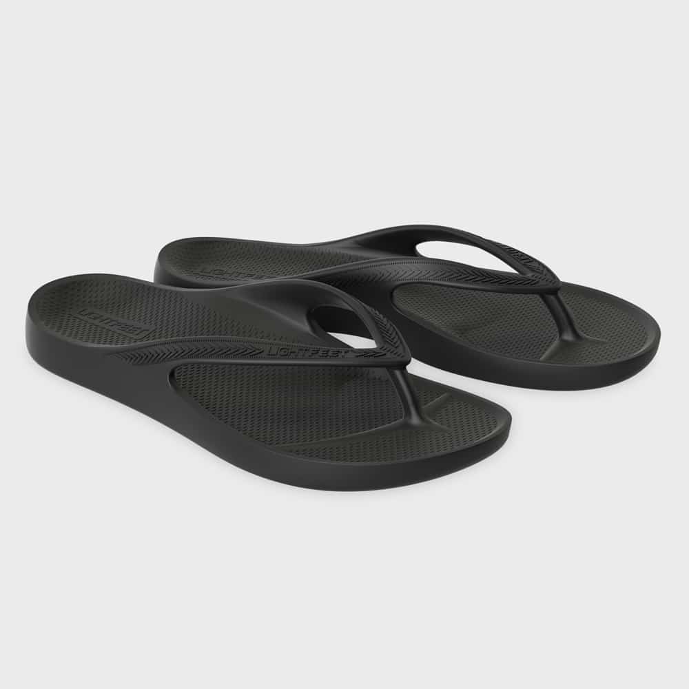 Lightfeet Arch Support Jandals - Black