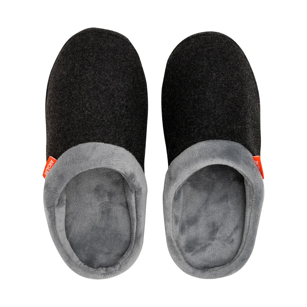 ARCHLINE ORTHOTIC SLIP-ON SLIPPERS - CHARCOAL MARL