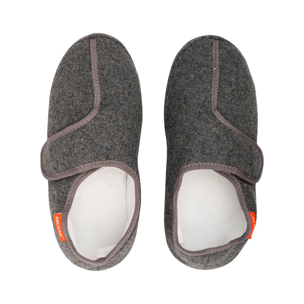 ARCHLINE ORTHOTIC ADJUSTABLE SLIPPERS PLUS - GREY MARL