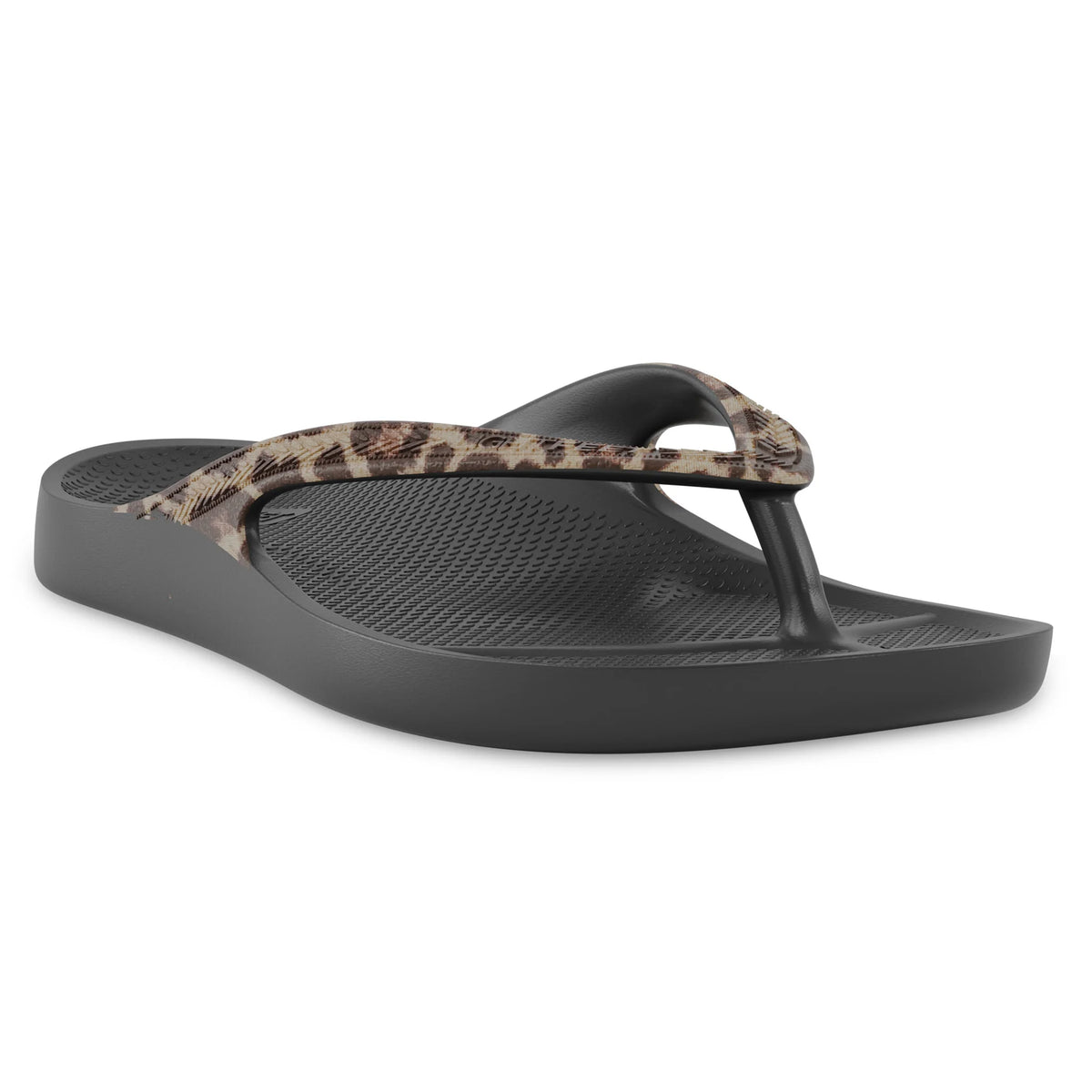 LIGHTFEET ARCH SUPPORT JANDALS - LEOPARD PRINT